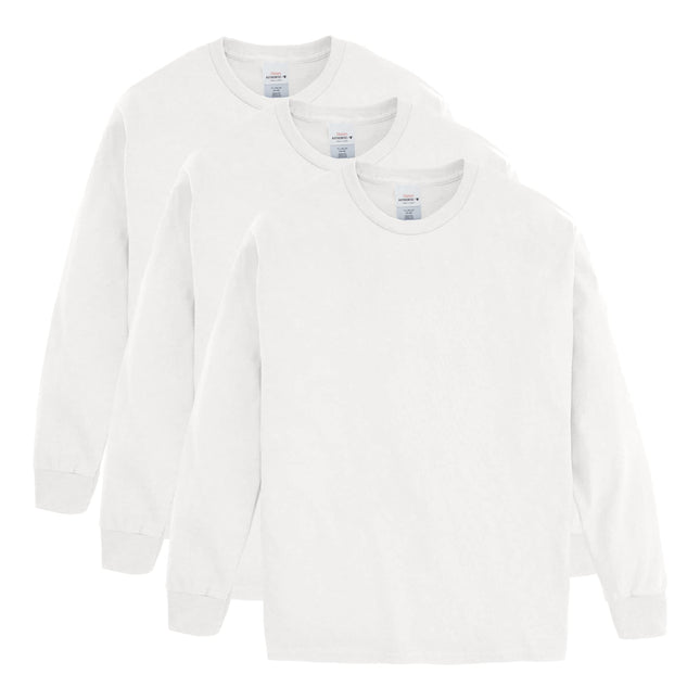 Hanes Big Boys Tagless Long Sleeve Tee (Pack of 3)