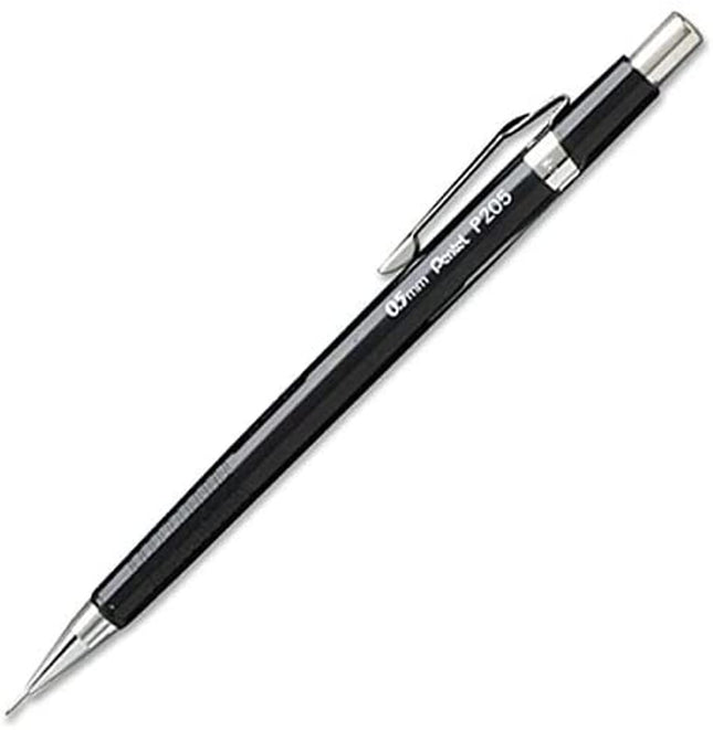 Lápiz Portaminas Pentel Sharp - Pack de 5 Lápices Portaminas Negros de 0.5 mm