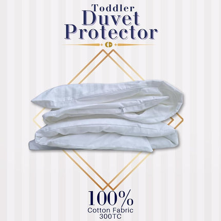 Funda nórdica protectora para edredón de bebé, 100 % algodón, cremallera para proteger la manta del polvo, se adapta a cunas y camas infantiles estándar, 33x42 pulgadas, blanco