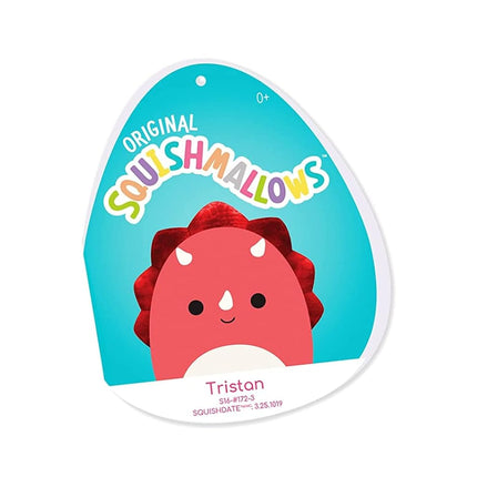 Squishmallows Official Kellytoy Plush 8 Inch Squishy Soft Plush Toy Animals (Tristan The Red Triceratops)