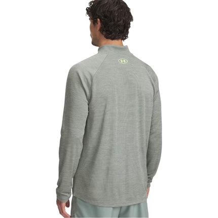 Under Armour - Men's Tech Textured 1/2 Zip Shirt, Color Silica Green (348), Size: Small
