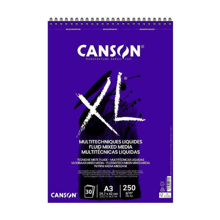 CANSON XL Textured Mixed Media 300gsm A3 Paper Pad 30 Sheets