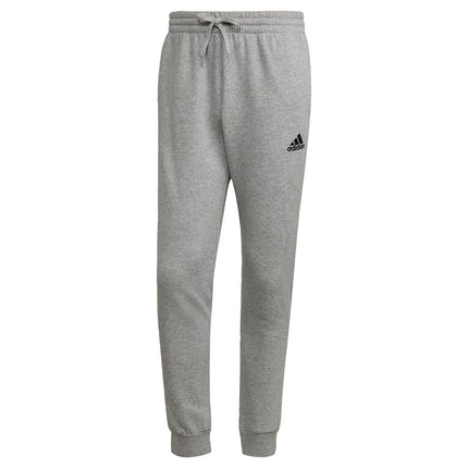 adidas Men's Essentials Fleece Regular Tapered Pants, Medium Grey Heather/Black, X-Large