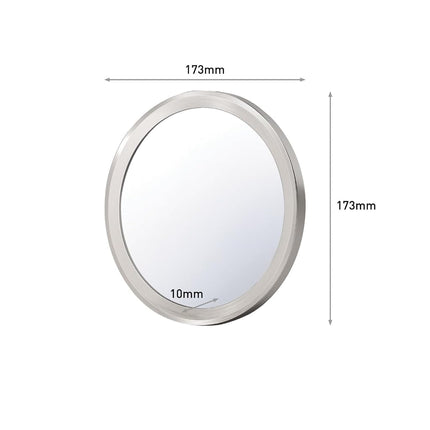 Command Bathroom Mirror, Satin Nickel - 1 Vanity Mirror and 2 Pairs of Water-Resistant Adhesive Strips - Damage-Free Hanging