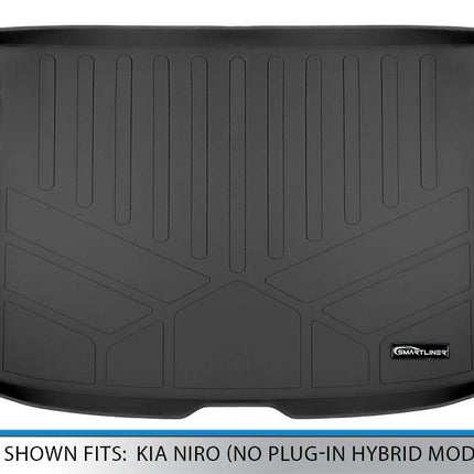 SMARTLINER Tapis de coffre sur mesure tous temps noir pour Kia NIRO 2017-2018 (modèles non hybrides rechargeables)