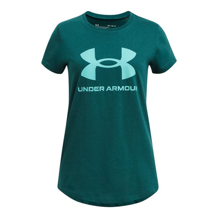Under Armour Girl's Live Sportstyle Graphic Short-Sleeve T-Shirt, (449) Hydro Teal/Radial Turquoise, S