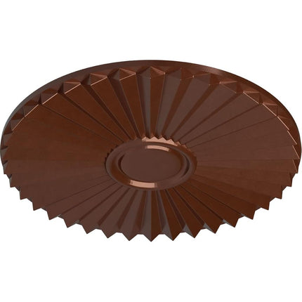 19 3/4"OD x 1 3/8"P Shakuras Ceiling Medallion (For Canopies up to 5"), Hand-Painted Copper Penny