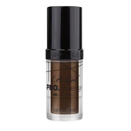 L.A. Girl Pro Coverage Liquid Foundation, Dark Chocolate, 0.95 Fl Oz