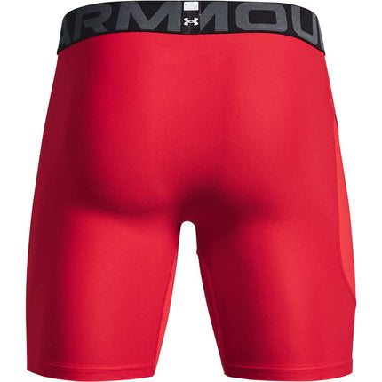 Under Armour Men's Armour HeatGear Compression Shorts, Red (600)/White, Medium
