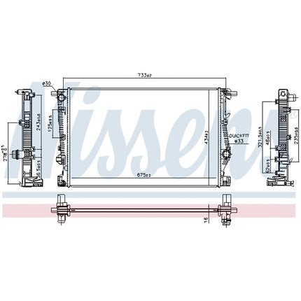 Nissens 606524 - Radiator, engine cooling