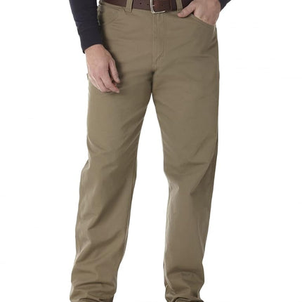 Wrangler Mens Riggs Workwear Fr Flame Resistant Carpenter Jeans, Bark, 33W x 32L