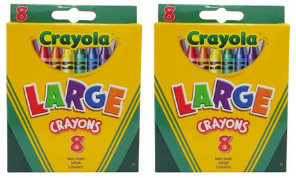 Crayola Large Crayons Tuck Box - 8 Count - 2 Packs