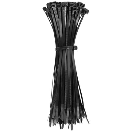 Cable Ties, 50-Pound Tensile Strength, Heavy Duty Nylon Cable Zip Ties, Indoor/Outdoor Use, 7.75-Inch, Black, 100-Piece Klein Tools 450-200