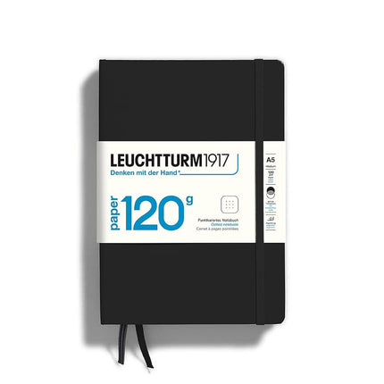 120g Edition Notebook (A5), 203 pages, Dotted, Bla