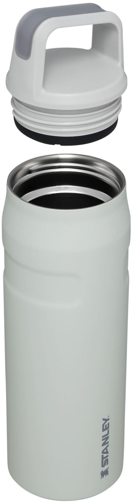 Stanley IceFlow Cap and Carry Water Bottle 24 oz | Wide Mouth Twist Lid | Lightweight and Leakproof for Travel and Sports | Insulated Stainless Steel | BPA-Free | Fog Glimmer