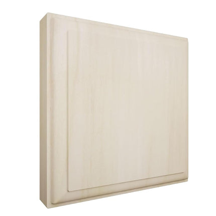 5 1/2"W x 5 1/2"H x 1 1/8"P Americraft Solid Hardwood Stain Grade Standard Smooth Rosette with Decorative Edge, Poplar