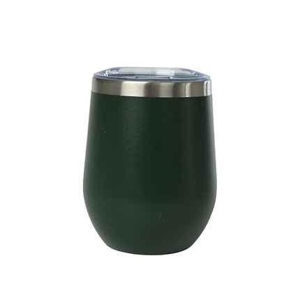 Vaso de vino de acero inoxidable de 12 oz Sip+Sea Antigua con revestimiento cerámico y tapa – Sin tallo, doble pared, con aislamiento al vacío