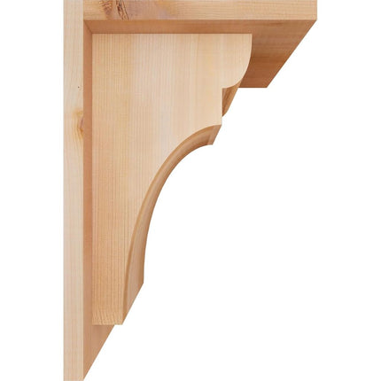 Ekena Millwork COR08X08X12YOR01SWR Yorktown Smooth Corbel with Backplate, 7 1/2" Width x 8" Depth x 12" Height, Western Red Cedar
