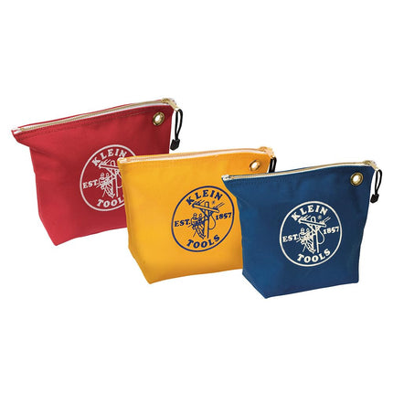 Assorted Canvas Zipper Bags, 3-Pack, Klein Tools 5