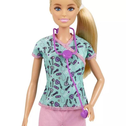Barbie Doll & Accessories Makeup Artist Fashion Doll (Blonde Nurse)