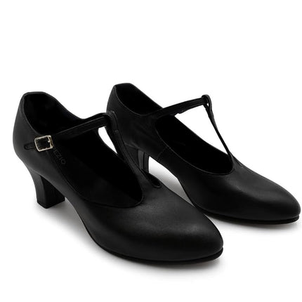 Capezio Jr. Footlight T-Strap Character Shoe, Caramel, 11.5 M