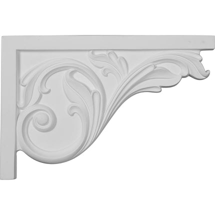 Ekena Millwork SB11X07AC-R 11 3/4-Inch W by 7 3/4-Inch H by 3/4-Inch D Large Acanthus Stair Bracket, Right
