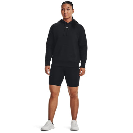 Under Armour Women's UA Rival Fleece Hoodie Shirt Black / / White