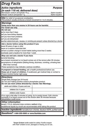 Fleet Enema Saline Ready to Use - 4.5 oz (6 Pack)
