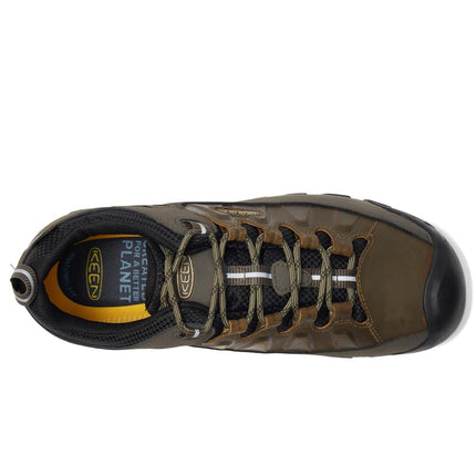 KEEN Men's Targhee 3 Leather Waterproof Hiking Shoe, Bungee Cord/Black, 15 M US