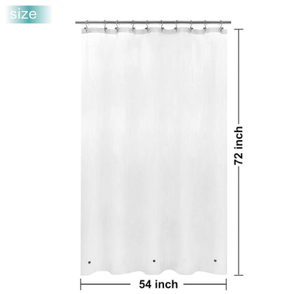 Mrs Awesome Stall Shower Curtain Liner with 3 Magnets 54 x 72 inch, PEVA 8G Thick & Heavy Duty Plastic Shower Curtain for Bathroom, Waterproof, 54x72, Frost