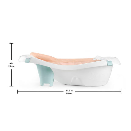 Fisher-Price Baby and Toddler Bathtub 4-in-1 with Removable Baby Seat and 2 Toys, Summer Blossoms