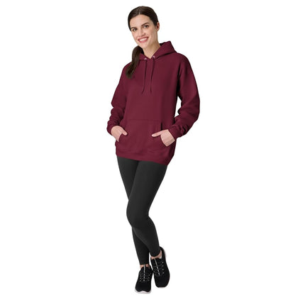 Hanes EcoSmart Hoodie, Midweight Fleece, Pullover Hooded Sweatshirt for Men, Mulled Berry, S