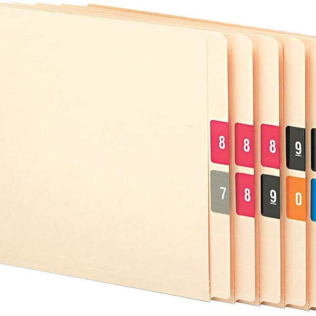 Smead DCC Color-Coded Numeric Label, 0-9, Label Roll, Assorted Colors (67430)