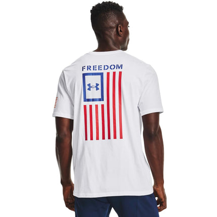 Under Armour Men's New Freedom Flag T-Shirt, White (101)/Royal, Medium