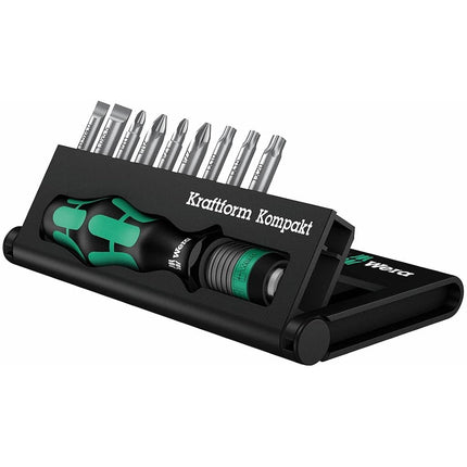 WERA KK 10 Compact Bitholder and Bit Set, 10-Piece