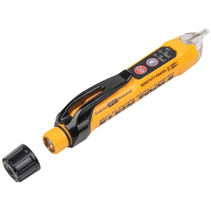 Klein Tools NCVT3P Dual Range Non Contact Voltage Tester, 12-1000V AC Pen, Flashlight, Audible and Flashing LED Alarms, Pocket Clip