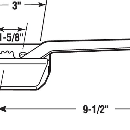 Prime-Line Products H 3568 9-1/2-Inch Surface Mount Wood Casement Operator, Bronze