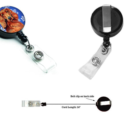 Caroline's Treasures Irish Setter Winter Snowflakes Holiday Retractable Badge Reel, Multicolor (LH9299BR)
