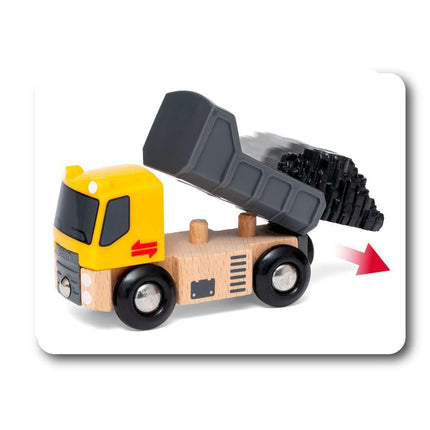 BRIO World Construction Vehicles for Kids Age 3 Years Up - Wooden Railway Train Set Add On Accessories