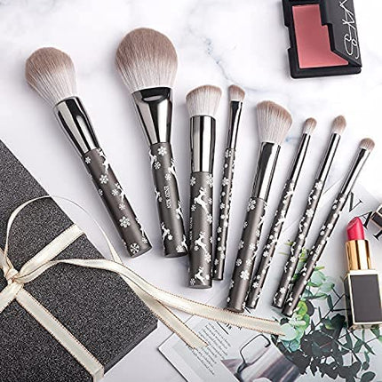 ENZO KEN Natural Goat Hair Makeup Brush Set Professional, Snowflake Cosmetic Brushes Makeup Set, Natural Makeup Brushes, Natural Bristle Makeup Brushes, Natural Hair Makeup Brushes Set Professional.