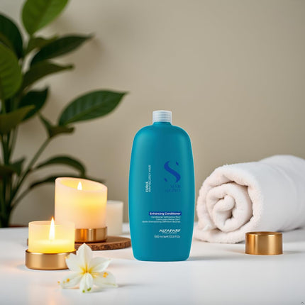 Alfaparf Milano Semi di Lino Curls Enhancing Conditioner - Reduces Frizz, Protects Against Humidity, Detangles - Nourishes with Manketti Oil - 33.8 oz