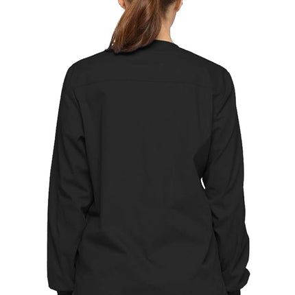 Dickies EDS Signature Scrubs for Women, Snap Front Scrub Jacket in Soft Brushed Poplin 86306, Black, 5XL Plus