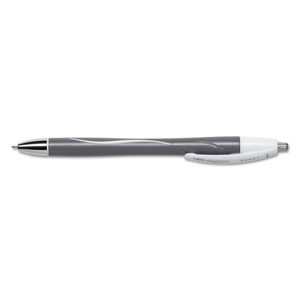 BIC Glide Exact (antes Atlantis Exact) Bolígrafos retráctiles de punta fina de 0,7 mm, tinta negra, docena (VCGN11BK)