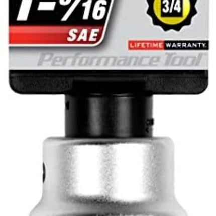 PERFORMANCE TOOL W34542 3/4" Drive 12-Point SAE Standard Socket, 1-5/16"