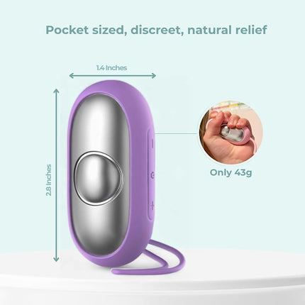 Glowco CalmCarry Sleep Aid Device – Handheld Microcurrent Relaxation Tool, Supports Calm, Focus & Gentle Relief, USB Rechargeable, Portable Wellness Device for Adults & Kids | Purple Calm Carry