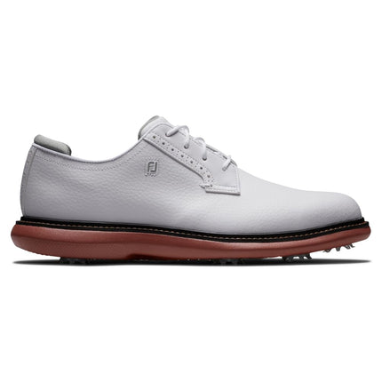 FootJoy FJ Traditions Blucher, White/White/Brick, 7.5 UK Medium