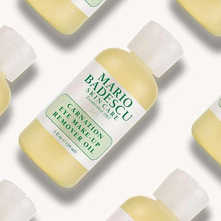 Mario Badescu Carnation Eye Makeup Remover Oil, Ideal for Combination, Dry or Sensitive Skin, Cleansing and Moisturizing Waterproof Mascara Remover with Sesame Seed Oil, 2 Oz