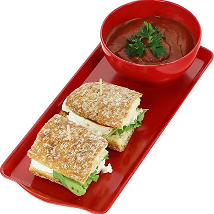 Reston Lloyd Calypso Basics by Melamine Tidbit Tray, Red