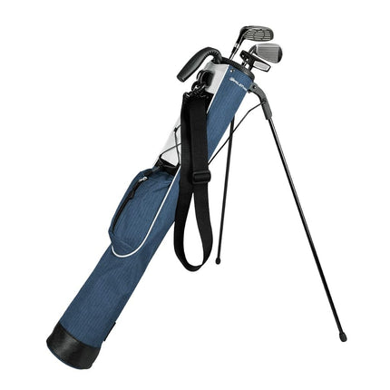Orlimar Pitch 'n Putt Golf Lightweight Stand Carry Bag, Plaid Poly Steel Blue