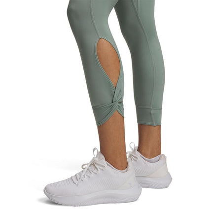 Under Armour Women's Movement Twist Ankle Leggings, (348) Silica Green / / Metallic Silver, Large